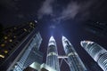 Night Petronas towers, Kuala Lumpur Royalty Free Stock Photo