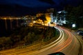 Night photo, Albania, Saranda, cityscape