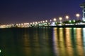 Night Photo at the beach in Eastern Province of Saudi Arabia Royalty Free Stock Photo