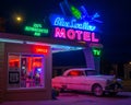 Blue Swallow Motel, Neon Sign. Route 66.