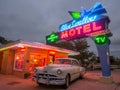 Blue Swallow Motel, Neon Sign. Route 66.