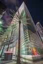 Night photo of the Brickell Arch Tower