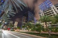 Night photo Brickell Avenue long exposure light trails