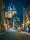 Fairmont Chateau Frontenac, holidays, Christmas, winter, Quebec City, Canada Royalty Free Stock Photo