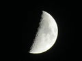 Night photo of half moon