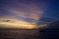 Night photo with hills and sea in Australia Royalty Free Stock Photo