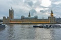 Night photo of Houses of Parliament with Big Ben, Westminster Palace, London, England Royalty Free Stock Photo