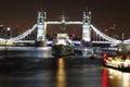 Night photo London tower bridge Royalty Free Stock Photo