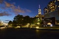 Night photo of One World Trade Center formerly known as Freedom tower New York City USA Royalty Free Stock Photo