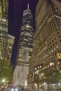 Night photo of One World Trade Center formerly known as Freedom tower New York City USA Royalty Free Stock Photo