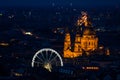 Night photo of Saint Istvan Cathedral in Budapest