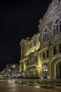 Night photo at SzÃ©chenyi Square Royalty Free Stock Photo