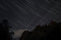 Night photo of the Takmak Rock in the Stolby Nature Reserve Russia