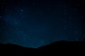Night photograph depicting stars. Night cosmic sky. Astrophotography