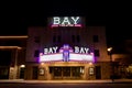 Bay Theater in Seal Beach at night