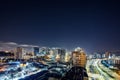 Night photograph in long exposure to the bay of Luanda. Angola. Africa Royalty Free Stock Photo