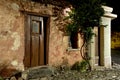 Night photography of an ancient house in Colonia Del Sacramento