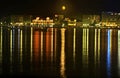 Night photography of Chalkida Euboea Greece Royalty Free Stock Photo