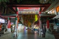 Night photography of Chinatown gateway, It is located in Haymarket in the southern part of the Sydney central business district.