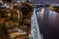 Night photography funicular dos guindais cedofeita santo ildefonso porto Royalty Free Stock Photo