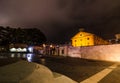 Night photography of Hyde Park Barracks Museum is former prison providing a glimpse into the lives of convicts.