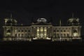 Night photography of the illuminated Reichstang Royalty Free Stock Photo