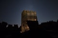 night photography of the ruins of a castle