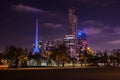 Night photography scene from Melbourne city, Australia Royalty Free Stock Photo