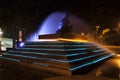 Night photography of Water fountain, La Choca Park, Villahermosa, Tabasco, Mexico Royalty Free Stock Photo