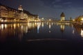 Night photos of City of Lucern and Reuss River