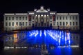 Night photos of the Mora Museum in Szeged Royalty Free Stock Photo