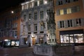 Night photos of old town of City of Lucern and Reuss River, Switzerland