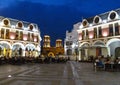 Night piazza square in Batumi, Georgia