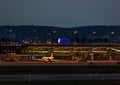 Night picture of the airport of Nuremberg in southern Germany