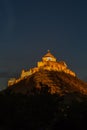 Night picture from a ancient Hungarian castle Sumeg Royalty Free Stock Photo