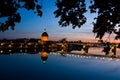 The night piece of Garonne river