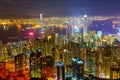 The night piece of Hongkong Royalty Free Stock Photo