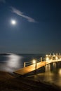 Night pier Royalty Free Stock Photo