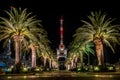 Night pier of Porto Montenegro Royalty Free Stock Photo