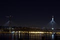 The night of Port Mann bridge Royalty Free Stock Photo