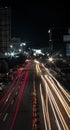 Night potret in Semarang City. Under the light. Royalty Free Stock Photo