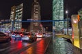 Night Potsdamer Platz in Berlin, Germany Royalty Free Stock Photo