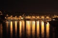 Night Prague above River Vltava