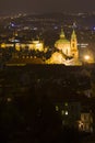 Autumn Night Prague City with with its Buildings, Towers, Cathedrals and Bridges, Czech Republic Royalty Free Stock Photo