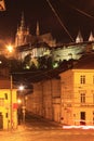 Night Prague gothic Castle