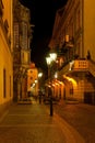 Night Prague street Royalty Free Stock Photo