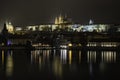 Night Prague view Royalty Free Stock Photo