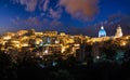 Night Ragusa town view, Sicily, Italy Royalty Free Stock Photo