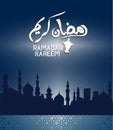 Night ramadan card design