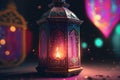 a night of ramadan's beauty glowing lanterns purple glow light colors